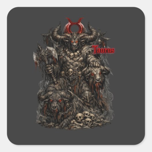 Taurus — The Infernal Warlord Quadratischer Aufkleber (Vorderseite)
