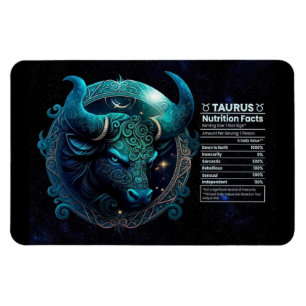 Taurus-thematischer Nährwert Magnet