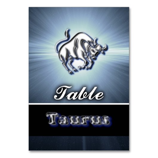 Taurus Tischnummer (Vorderseite)