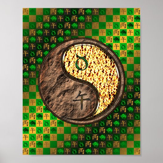 Taurus und Feuerpferd Poster (Vorne)