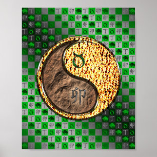 Taurus und Feuerwerkaninchen Poster