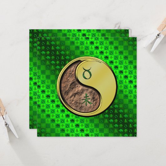 Taurus und Metallziege Karte (Vorderseite/Rückseite Beispiel)