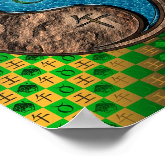 Taurus und Wasserpferd Poster (Ecke)