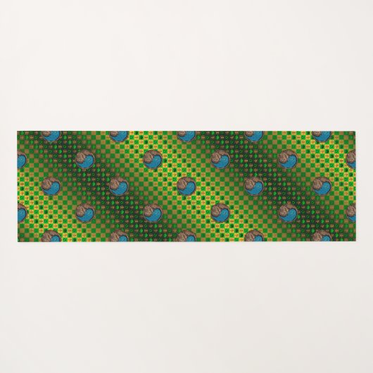 Taurus und Wasserpferd Yogamatte (Rückseite (Horizontal))