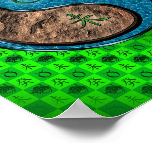 Taurus und Wasserziege Poster (Ecke)