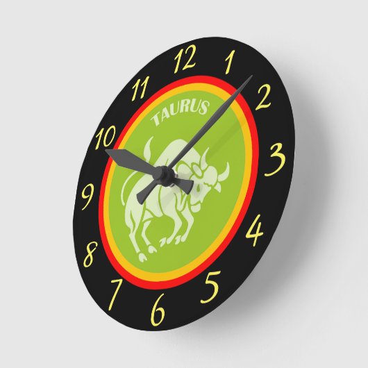 Taurus Wall Clock Runde Wanduhr (Winkel)