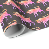 Taurus Wasserfarbe Kunst Geschenkpapier (Rolleneckpunkt)