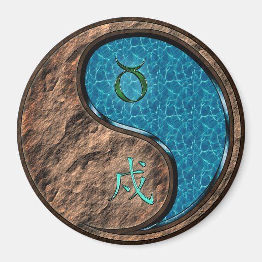 Taurus & Water Dog Magnet (Vorne)