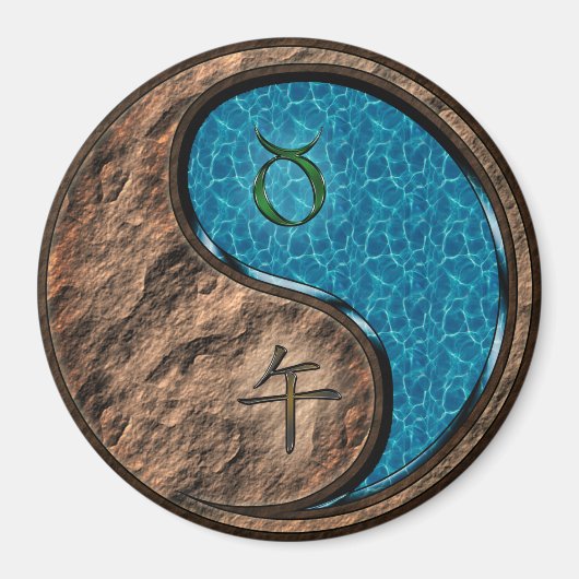 Taurus & Water Horse Magnet (Vorne)