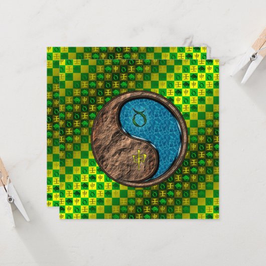 Taurus & Water Monkey Karte (Vorderseite/Rückseite Beispiel)