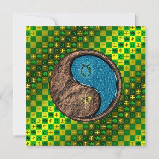 Taurus & Water Monkey Karte (Vorderseite)