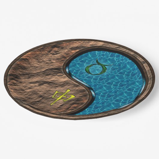 Taurus & Water Monkey Pappteller (Schrägansicht)