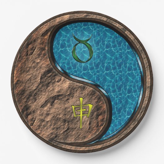 Taurus & Water Monkey Pappteller (Vorderseite)