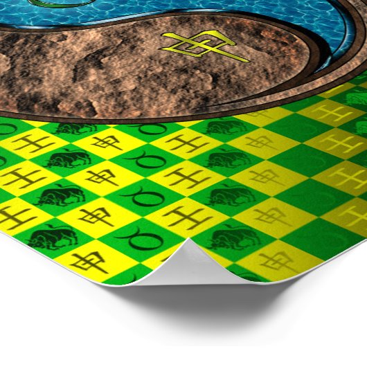 Taurus & Water Monkey Poster (Ecke)