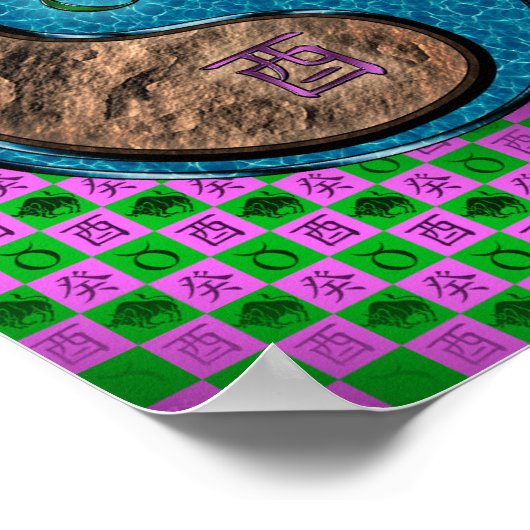 Taurus & Water Rooster Poster (Ecke)