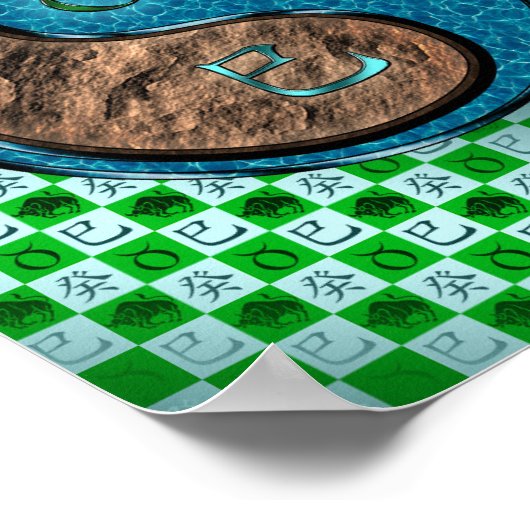 Taurus & Water Schlange Poster (Ecke)