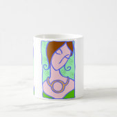Taurus Woman aus den 1920er Jahren mit Symbol grün Kaffeetasse (Mittel)