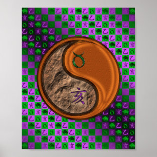 Taurus & Wood Boar Poster