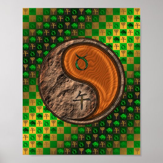 Taurus & Wood Horse Poster (Vorne)