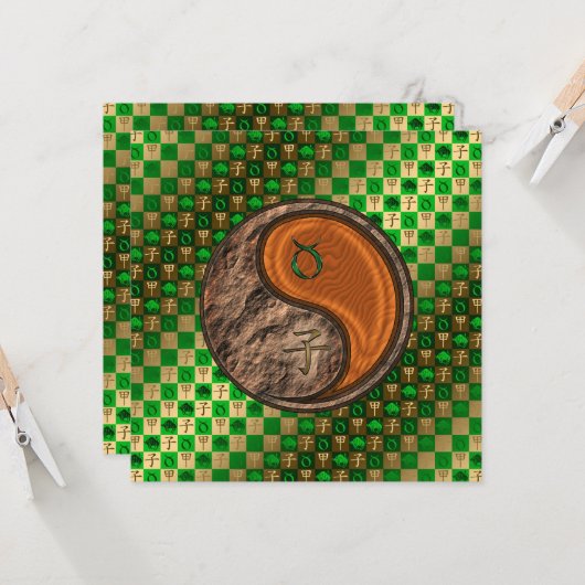 Taurus & Wood Rat Karte (Vorderseite/Rückseite Beispiel)