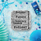 Taurus Word Cloud Inspiration Pappteller (Party)