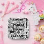 Taurus Word Cloud Inspiration Pappteller (Party)