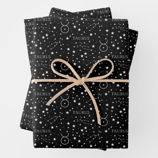 Taurus Wrapping Paper Flat Sheet Set 3 Geschenkpapier Set (Beispiel)