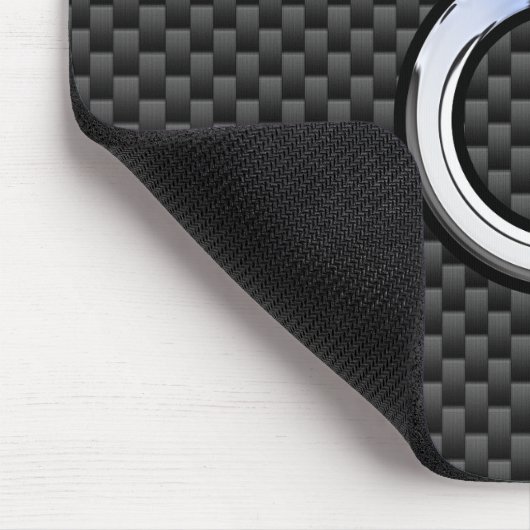 Taurus-Zeichen auf Holzkohlefaser-Print Mousepad (Ecke)