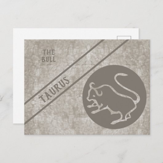 Taurus— Zeichen der Zodiac Collection Postcard Postkarte (Vorne/Hinten)