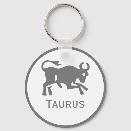 Taurus Zeichen des Zodiac Designs Schlüsselanhänger (Vorderseite)