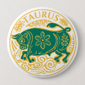 Taurus Zeichen des Zodiaks auf Button (Vorderseite)