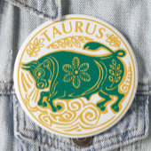 Taurus Zeichen des Zodiaks auf Button