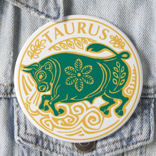 Taurus Zeichen des Zodiaks auf Button