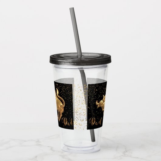 Taurus Zodiac Acrylic Tumbler Acryltrinkbecher (Links)