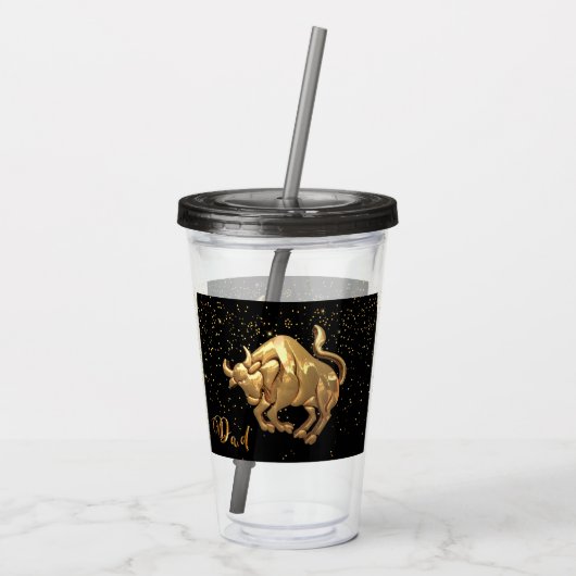 Taurus Zodiac Acrylic Tumbler Acryltrinkbecher (Rückseite)