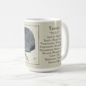 Taurus Zodiac Antique Astronomisches Diagramm Kaffeetasse (VorderseiteRechts)