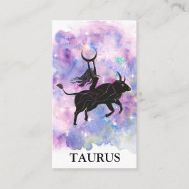 *~* TAURUS Zodiac Astrologie Lesen Blue Pink Visitenkarte