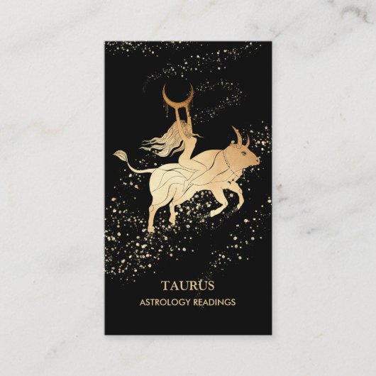 *~* TAURUS Zodiac Astrologie Lesungen Mondbull Visitenkarte (Vorderseite)