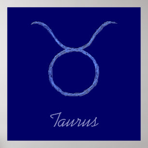 Taurus. Zodiac Astrologie Zeichen. Poster