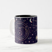 Taurus Zodiac Astrologisch Zweifarbige Tasse (Vorderseite Links)