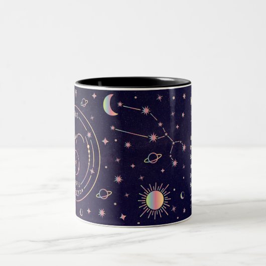 Taurus Zodiac Astrologisch Zweifarbige Tasse (Mittel)