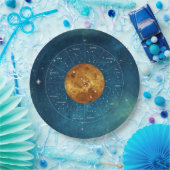 Taurus Zodiac Astrologisches Zeichen - Planet Venu Pappteller (Party)