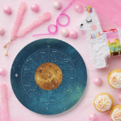 Taurus Zodiac Astrologisches Zeichen - Planet Venu Pappteller (Party)