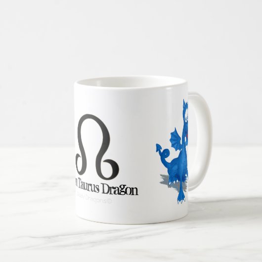 Taurus Zodiac Astrology Blue Dragon Rahu Kaffeetasse (VorderseiteRechts)