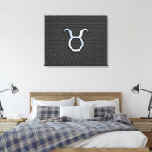 Taurus Zodiac auf Holzkohlefaser Print Leinwanddruck (Insitu (Schlafzimmer))
