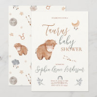 Taurus Zodiac Baby Dusche