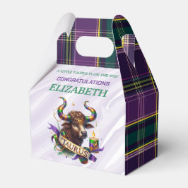 Taurus Zodiac Baby Shower 4"w x 2.5"l x 5"h Geschenkschachtel