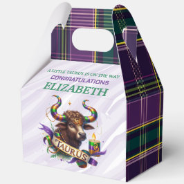 Taurus Zodiac Baby Shower 5"w x 3"l x 6.5"h Geschenkschachtel