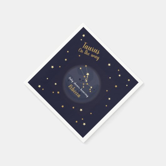 Taurus zodiac Babydusche Serviette (Ecke)