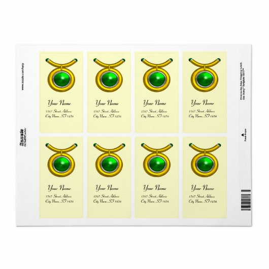 TAURUS ZODIAC BIRTHDAY Green Emerald (Vorne)